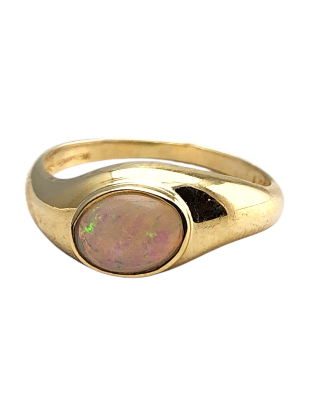 Thompson 14 Karat Yellow Gold Opal Ring Size 8 #24068